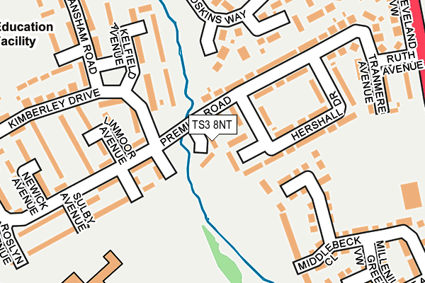 TS3 8NT map - OS OpenMap – Local (Ordnance Survey)