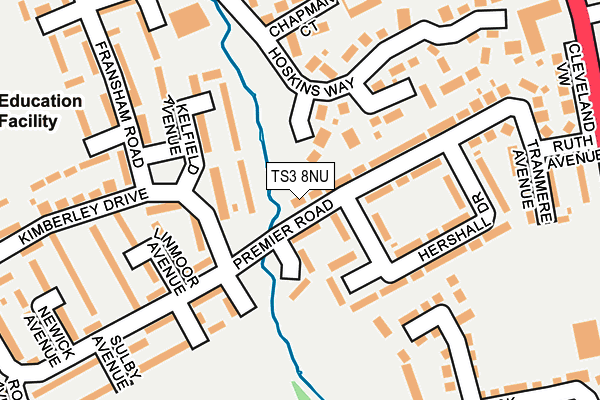 TS3 8NU map - OS OpenMap – Local (Ordnance Survey)