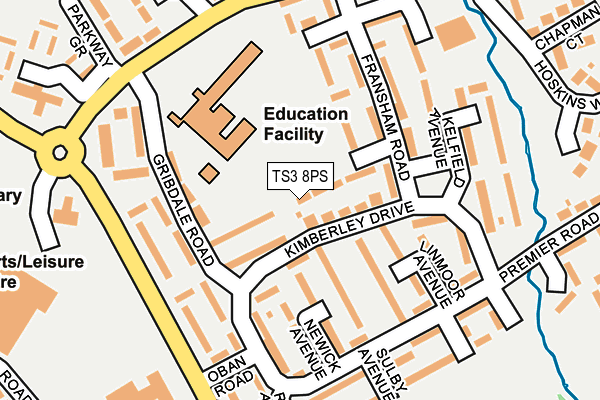 TS3 8PS map - OS OpenMap – Local (Ordnance Survey)