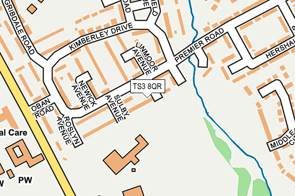 TS3 8QR map - OS OpenMap – Local (Ordnance Survey)
