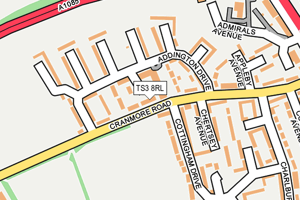 TS3 8RL map - OS OpenMap – Local (Ordnance Survey)