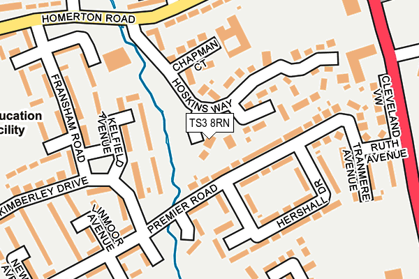 TS3 8RN map - OS OpenMap – Local (Ordnance Survey)