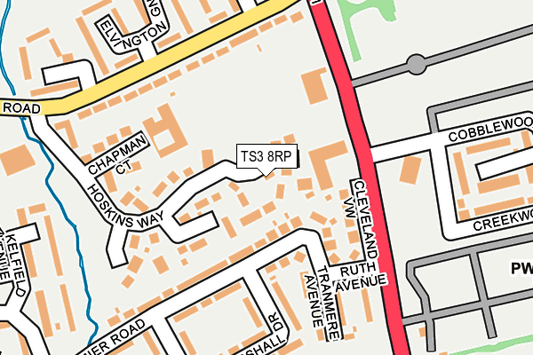 TS3 8RP map - OS OpenMap – Local (Ordnance Survey)