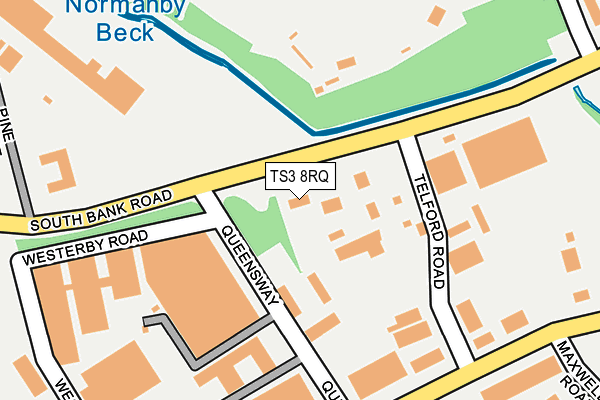 TS3 8RQ map - OS OpenMap – Local (Ordnance Survey)