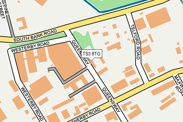 TS3 8TG map - OS OpenMap – Local (Ordnance Survey)