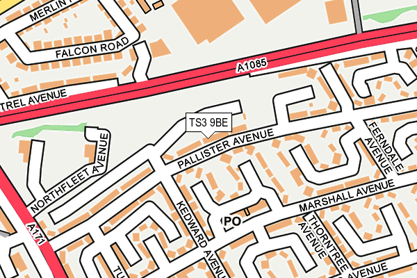 TS3 9BE map - OS OpenMap – Local (Ordnance Survey)