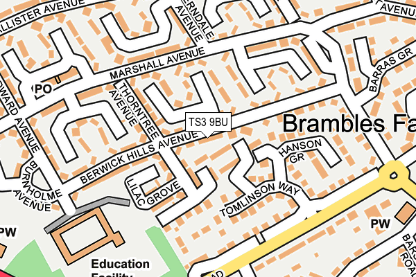 TS3 9BU map - OS OpenMap – Local (Ordnance Survey)