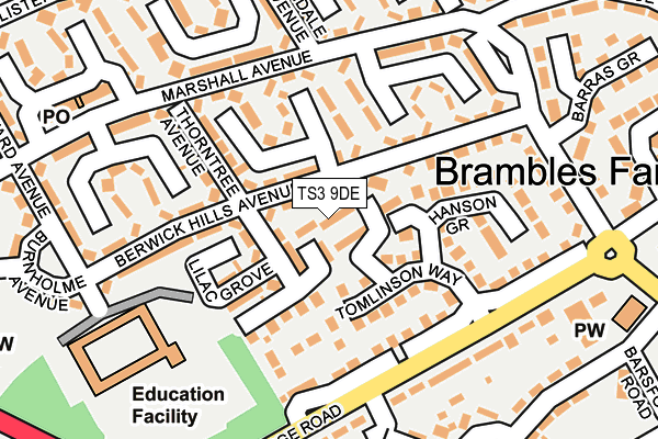 TS3 9DE map - OS OpenMap – Local (Ordnance Survey)