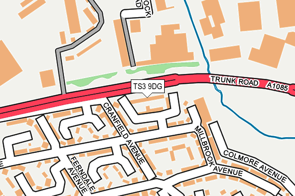 TS3 9DG map - OS OpenMap – Local (Ordnance Survey)