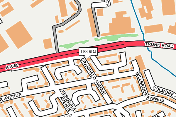 TS3 9DJ map - OS OpenMap – Local (Ordnance Survey)