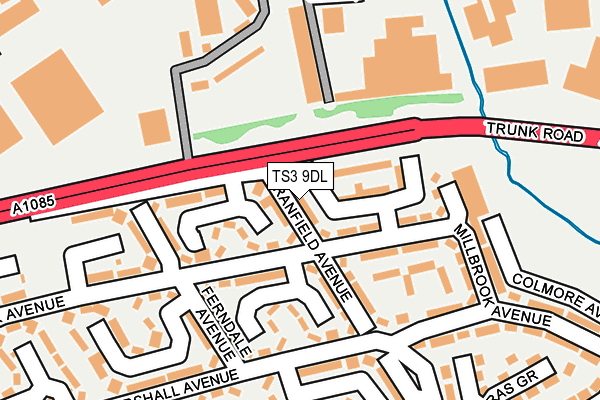 TS3 9DL map - OS OpenMap – Local (Ordnance Survey)