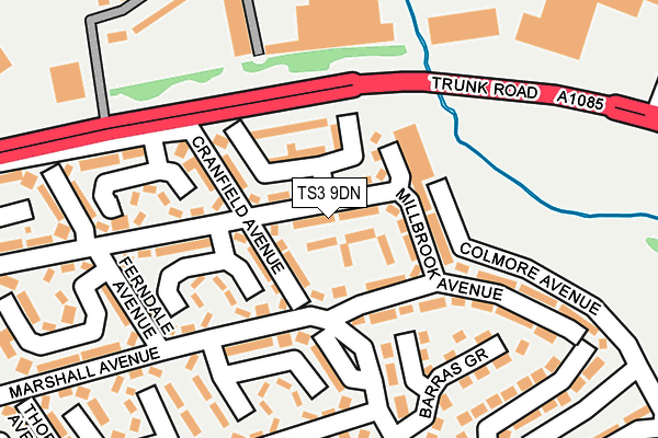 TS3 9DN map - OS OpenMap – Local (Ordnance Survey)