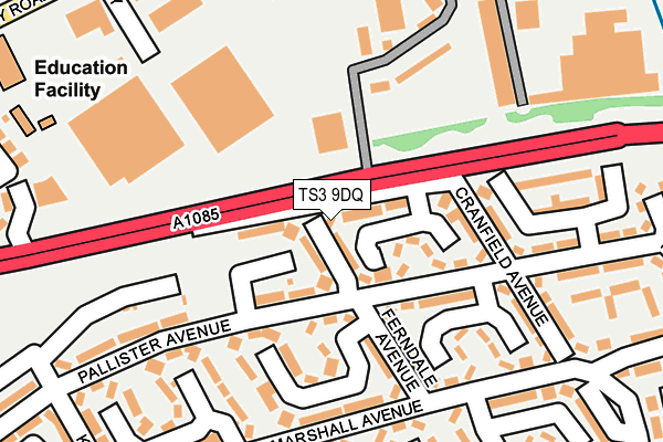 TS3 9DQ map - OS OpenMap – Local (Ordnance Survey)