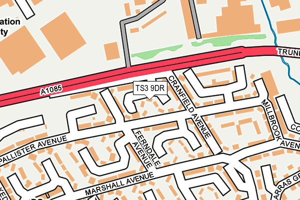 TS3 9DR map - OS OpenMap – Local (Ordnance Survey)