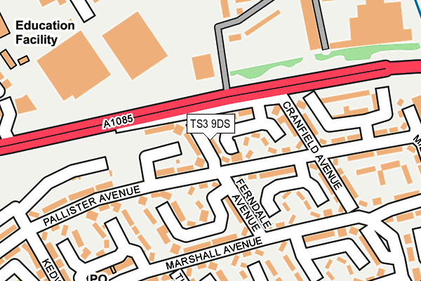 TS3 9DS map - OS OpenMap – Local (Ordnance Survey)