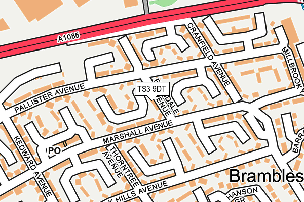 TS3 9DT map - OS OpenMap – Local (Ordnance Survey)