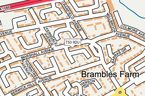 TS3 9DU map - OS OpenMap – Local (Ordnance Survey)