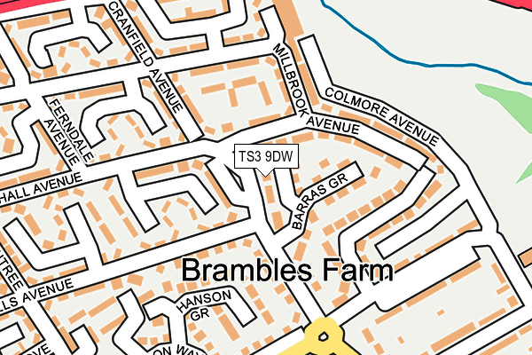 TS3 9DW map - OS OpenMap – Local (Ordnance Survey)