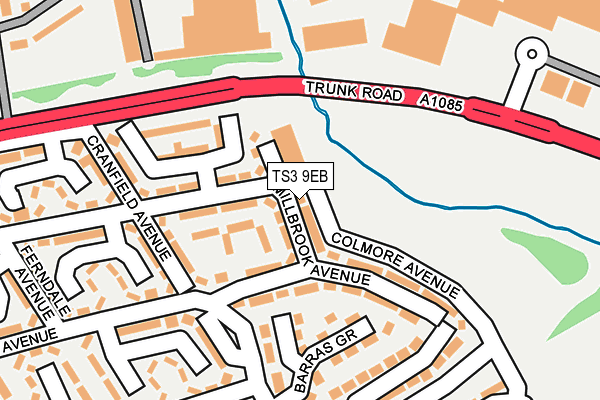 TS3 9EB map - OS OpenMap – Local (Ordnance Survey)