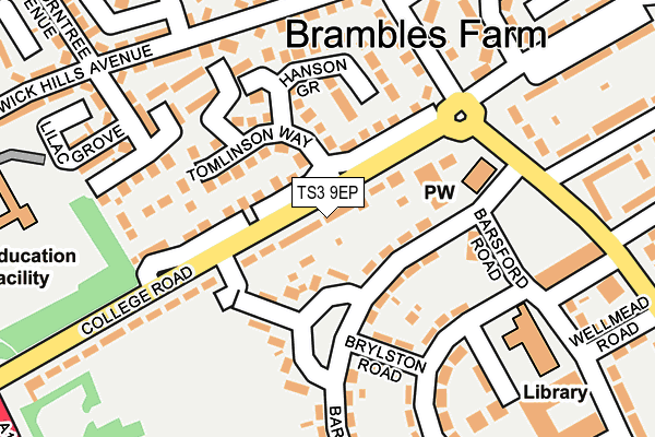 TS3 9EP map - OS OpenMap – Local (Ordnance Survey)