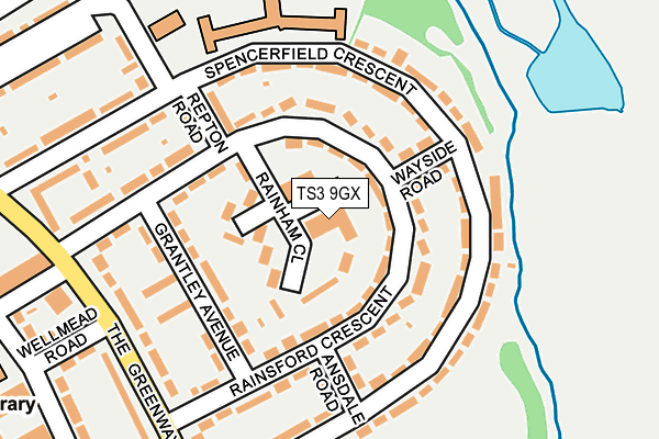TS3 9GX map - OS OpenMap – Local (Ordnance Survey)