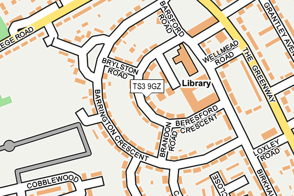 TS3 9GZ map - OS OpenMap – Local (Ordnance Survey)