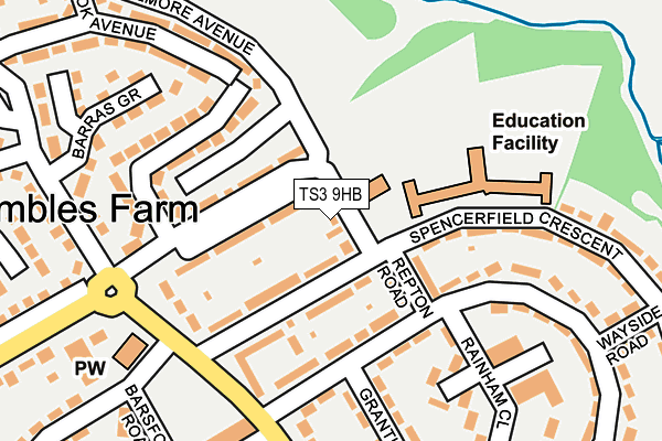 TS3 9HB map - OS OpenMap – Local (Ordnance Survey)