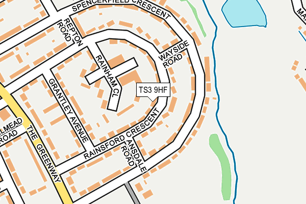 TS3 9HF map - OS OpenMap – Local (Ordnance Survey)