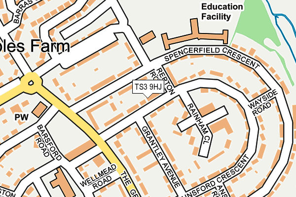 TS3 9HJ map - OS OpenMap – Local (Ordnance Survey)