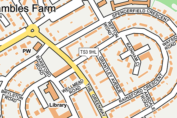 TS3 9HL map - OS OpenMap – Local (Ordnance Survey)