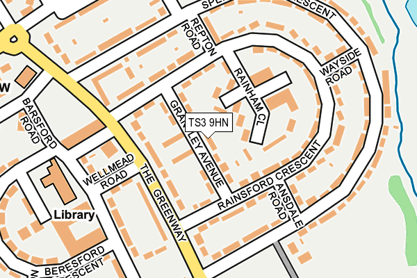 TS3 9HN map - OS OpenMap – Local (Ordnance Survey)