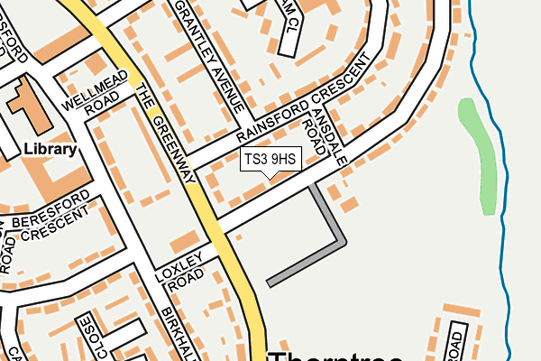 TS3 9HS map - OS OpenMap – Local (Ordnance Survey)