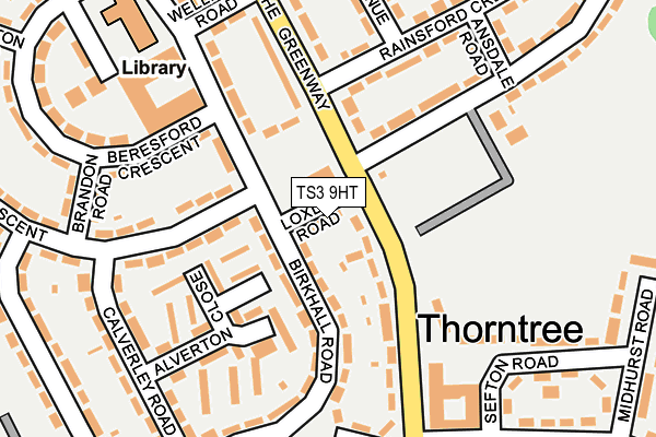 TS3 9HT map - OS OpenMap – Local (Ordnance Survey)
