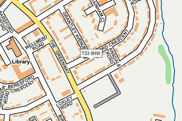 TS3 9HW map - OS OpenMap – Local (Ordnance Survey)