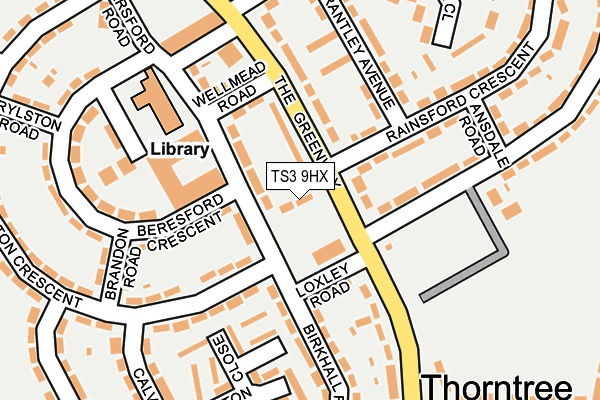 TS3 9HX map - OS OpenMap – Local (Ordnance Survey)