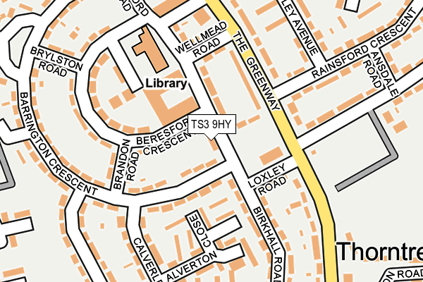 TS3 9HY map - OS OpenMap – Local (Ordnance Survey)