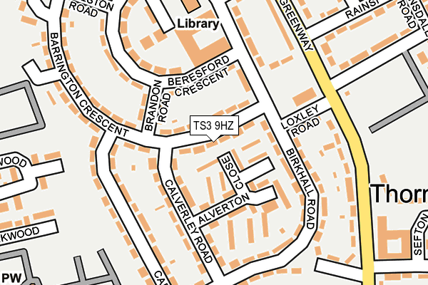 TS3 9HZ map - OS OpenMap – Local (Ordnance Survey)
