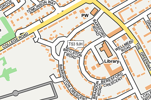 TS3 9JH map - OS OpenMap – Local (Ordnance Survey)