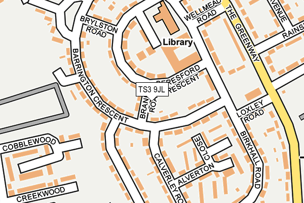 TS3 9JL map - OS OpenMap – Local (Ordnance Survey)
