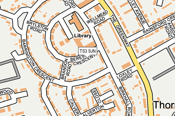TS3 9JN map - OS OpenMap – Local (Ordnance Survey)