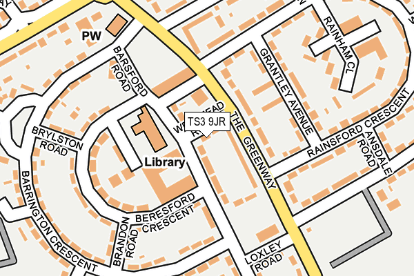TS3 9JR map - OS OpenMap – Local (Ordnance Survey)