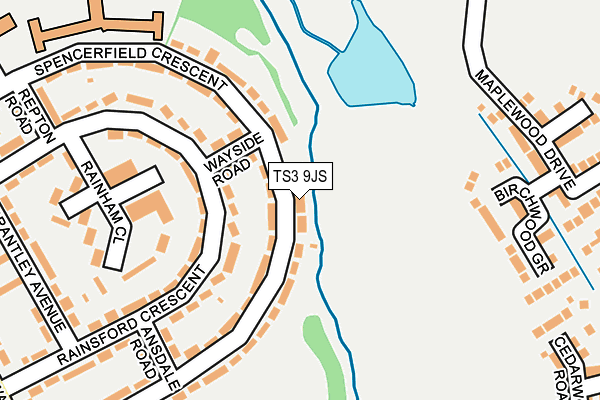 TS3 9JS map - OS OpenMap – Local (Ordnance Survey)