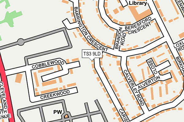 TS3 9LD map - OS OpenMap – Local (Ordnance Survey)