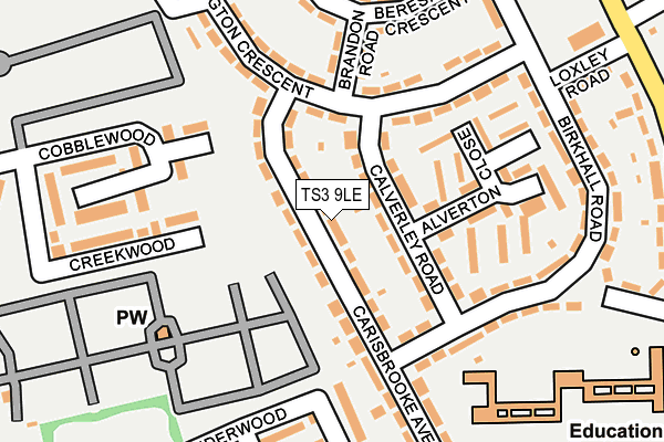 TS3 9LE map - OS OpenMap – Local (Ordnance Survey)