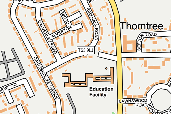 TS3 9LJ map - OS OpenMap – Local (Ordnance Survey)