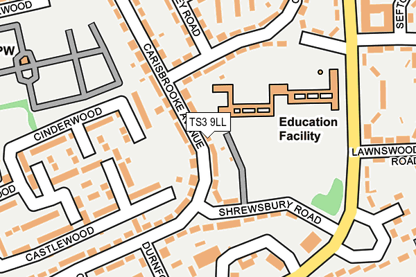 TS3 9LL map - OS OpenMap – Local (Ordnance Survey)
