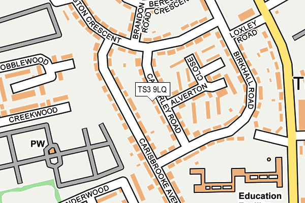 TS3 9LQ map - OS OpenMap – Local (Ordnance Survey)