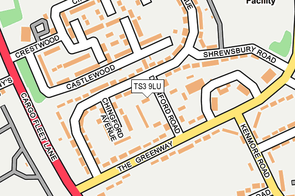 TS3 9LU map - OS OpenMap – Local (Ordnance Survey)