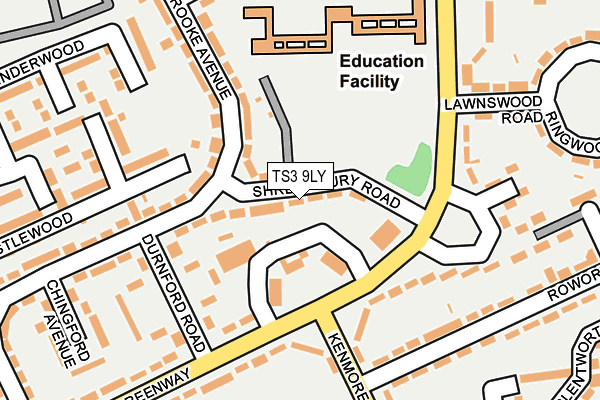 TS3 9LY map - OS OpenMap – Local (Ordnance Survey)