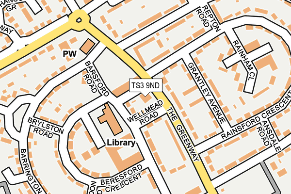 TS3 9ND map - OS OpenMap – Local (Ordnance Survey)